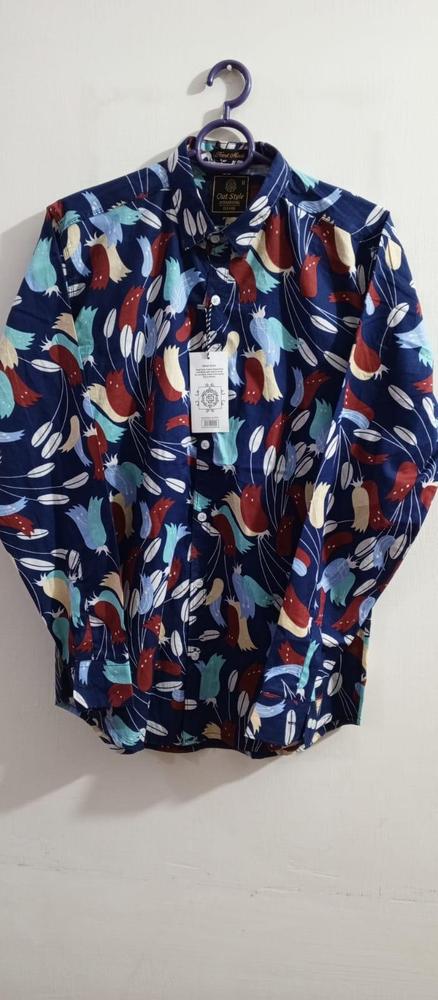 Men's Cotton Printed Button Down Shirt