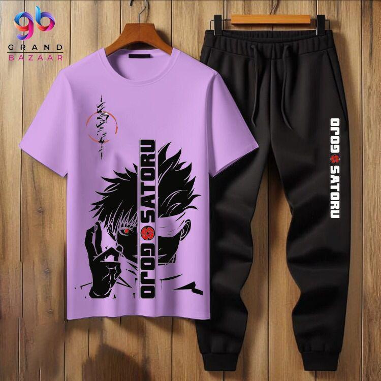 2 Pcs Men's Jersey Printed Track Suit