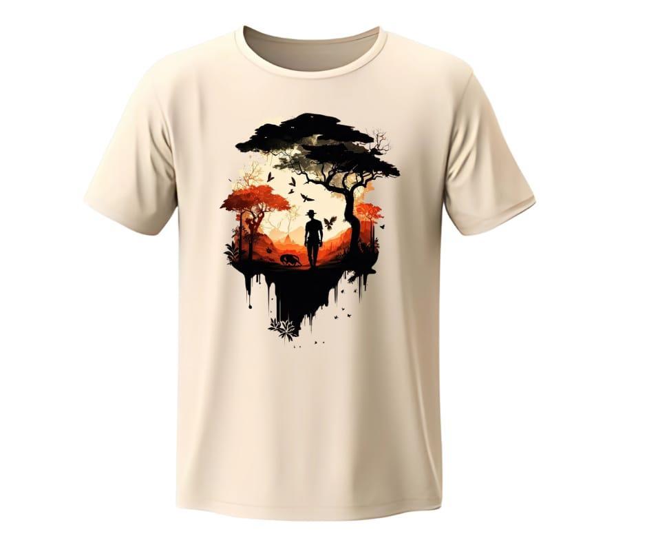 Men's Cotton Graphic Sublimation Round Neck T-Shirt - 1 Pc